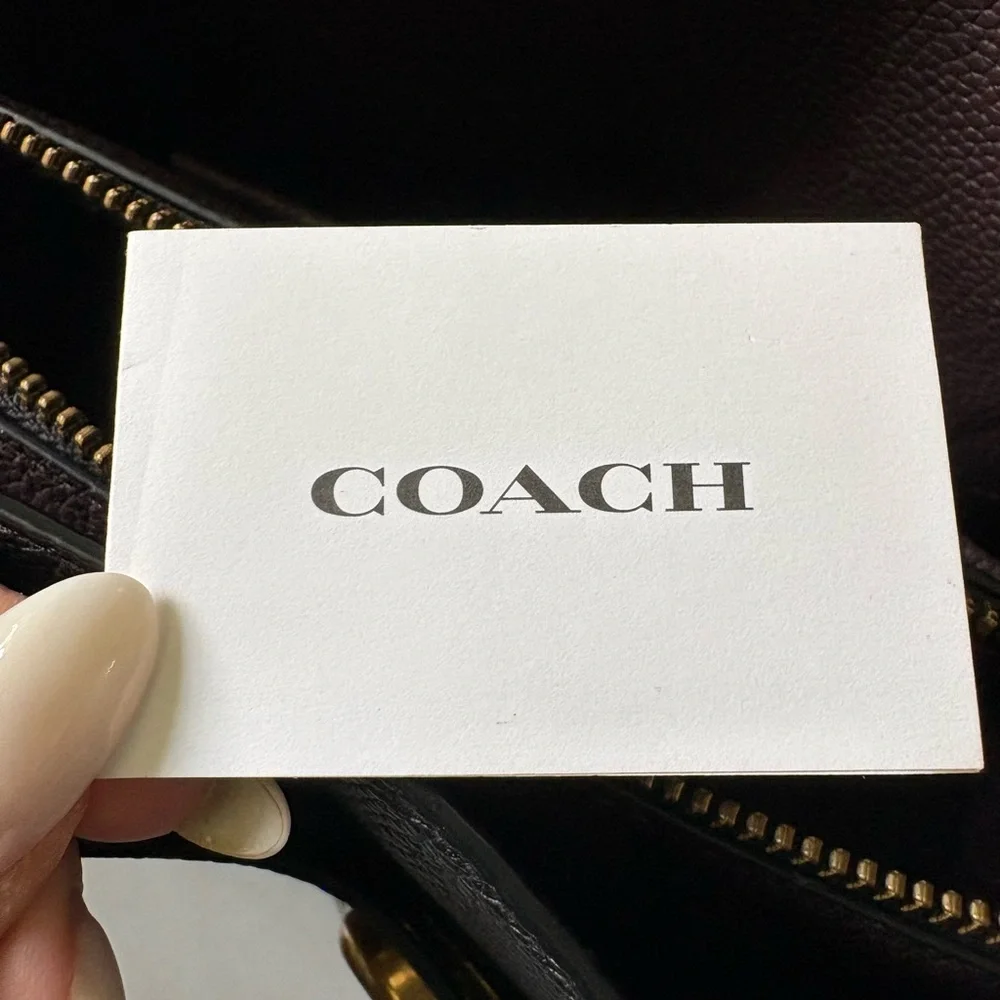 COACH Lora Carryall 30 Pebbled Black Leather Bag with Turlock, like new - Picture 10 of 11